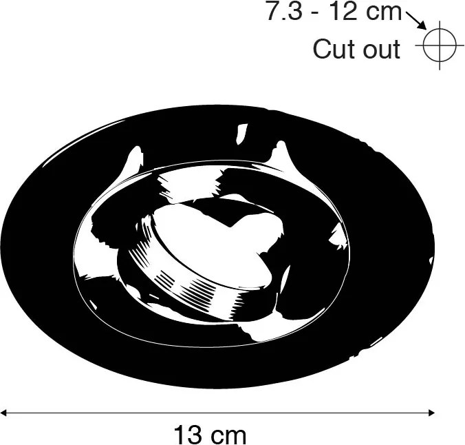 Spot incăstrat rotund din oțel reglabil cu inel de umplere - Edu