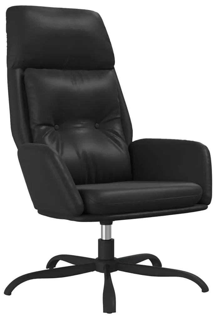341288 vidaXL Scaun de relaxare, negru, piele ecologică