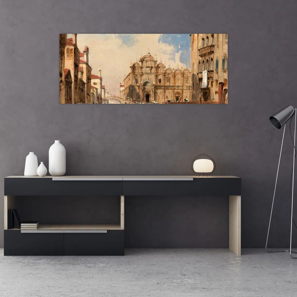 Tablou - Jules-Romain Joyant, The Scuola di San Marco, Venice, reproducere (120x50 cm)