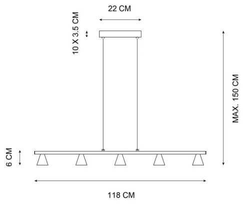Lustră LED dimabilă pe cablu Lucide 79482/30/12 DELANO 5xLED/5W/230V