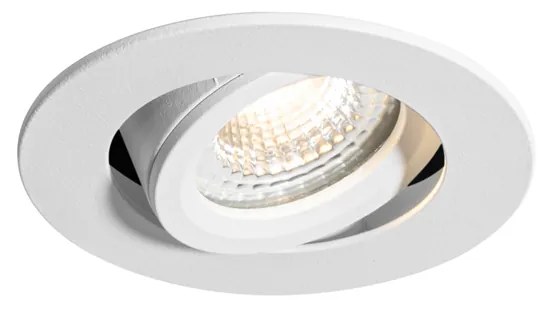 Spot îngropat alb orientabil 6,5 cm cu LED integrat IP54 Ultra Slim - Pupil