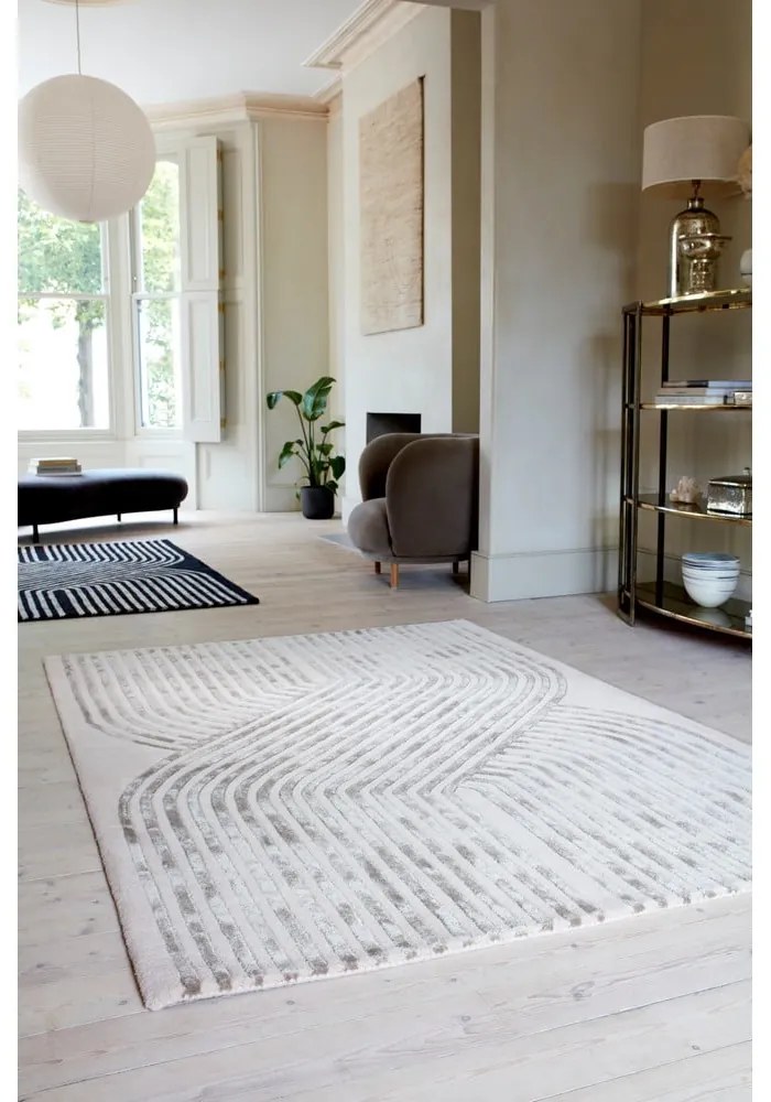 Covor crem handmade din amestesc de lână 200x300 cm Matrix – Asiatic Carpets