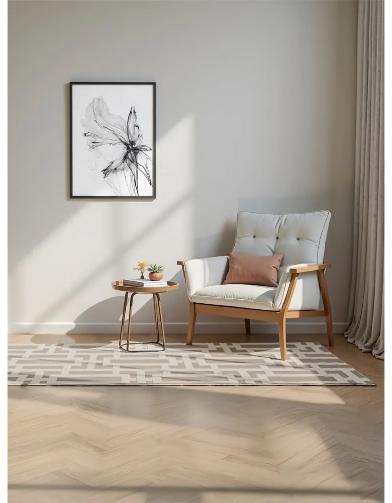 Covor tip traversă gri/crem 80x240 cm Perles Onyx – Elle Decoration