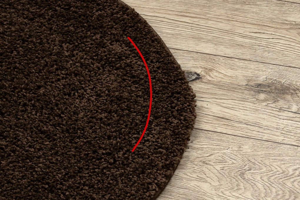Covor SOFFI cerc shaggy 5cm maro - SECUNDAR-COTATI PRODUSUL
