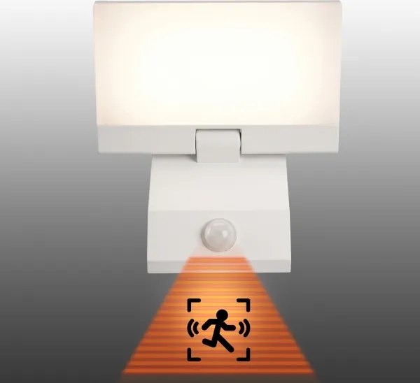 Aplica LED de perete pentru exterior cu senzor LED/18W/230V IP44 albă