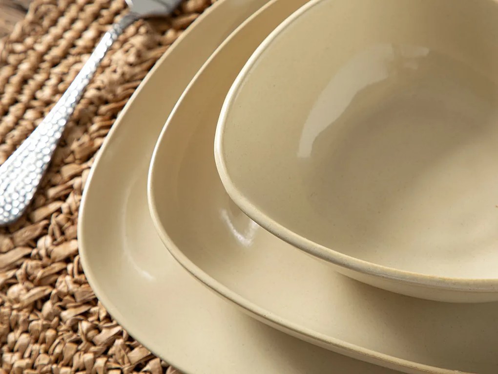 Ceramică Pentru 6 Persoane Set Tacâm Pentru Ma Crem.