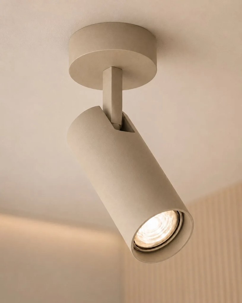 Spot aplicat directionabil cu bec GU10 Linca taupe