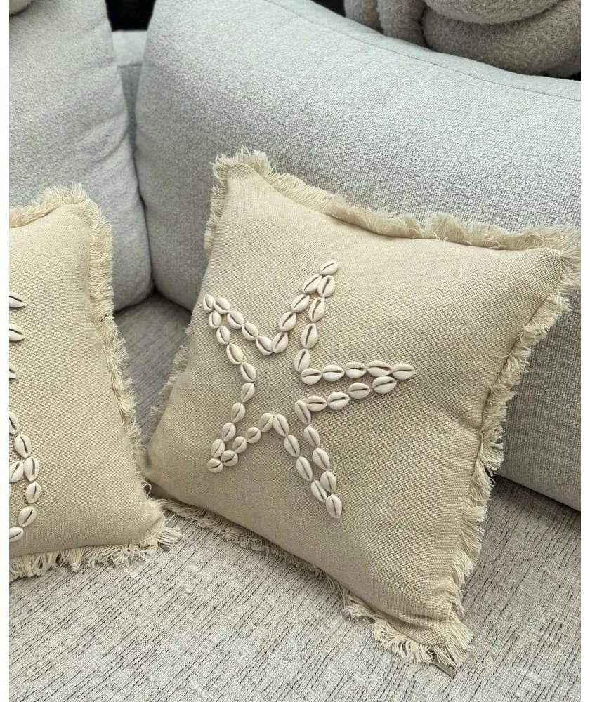 Față de pernă din bumbac 43x43 cm Seashells – Mioli Decor
