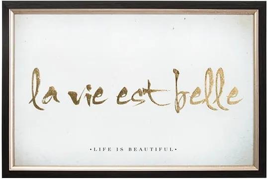 Tablou cu ramă Graham & Brown La Vie Est Belle, 60 x 40 cm