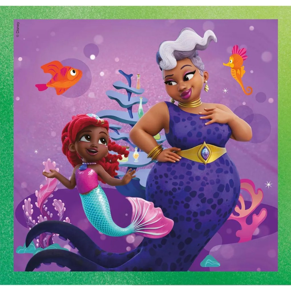 Prințesele Disney Junior Ariel Puzzle Clementoni de 3x48 piese