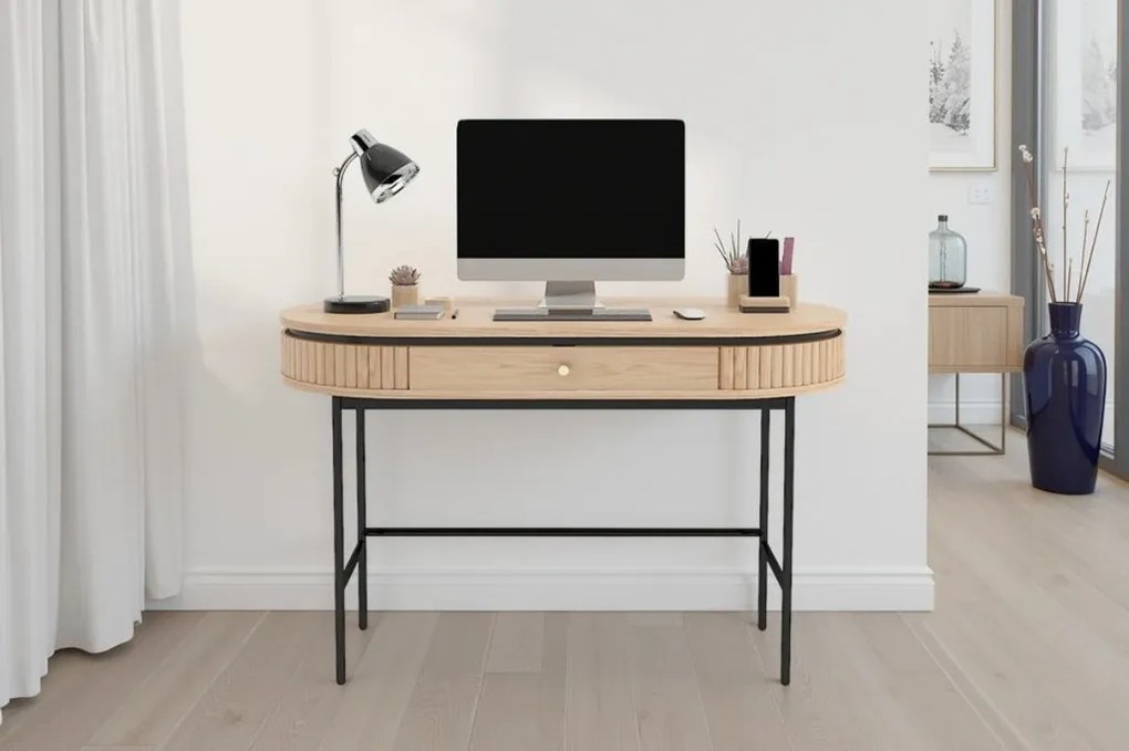 Birou cu furnir de stejar ATELIER 120cm