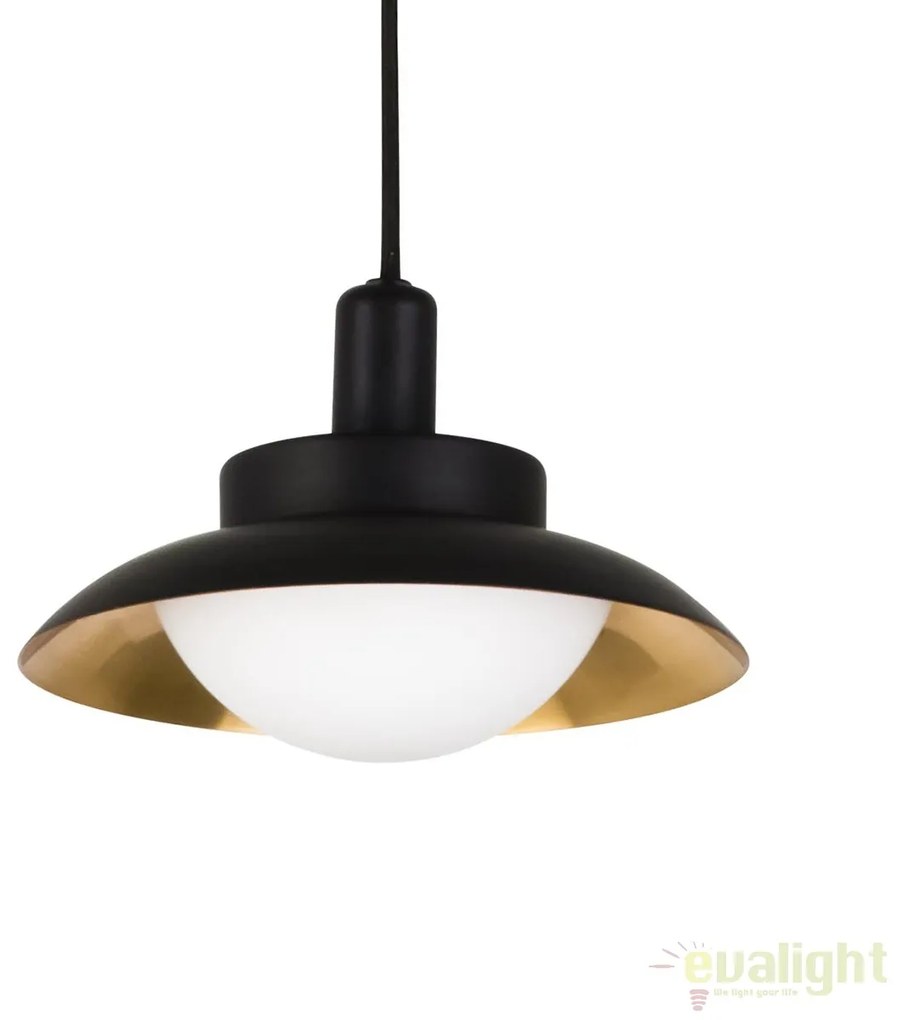 Pendul modern SIDE negru/cupru 62139