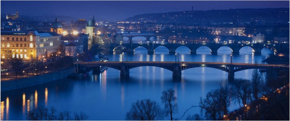 Tablou cu podurile din Praga (120x50 cm)