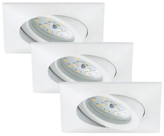SET 3x corp de iluminat LED încastrat Briloner 7210-036 ATTACH LED/5W/230V IP44 alb