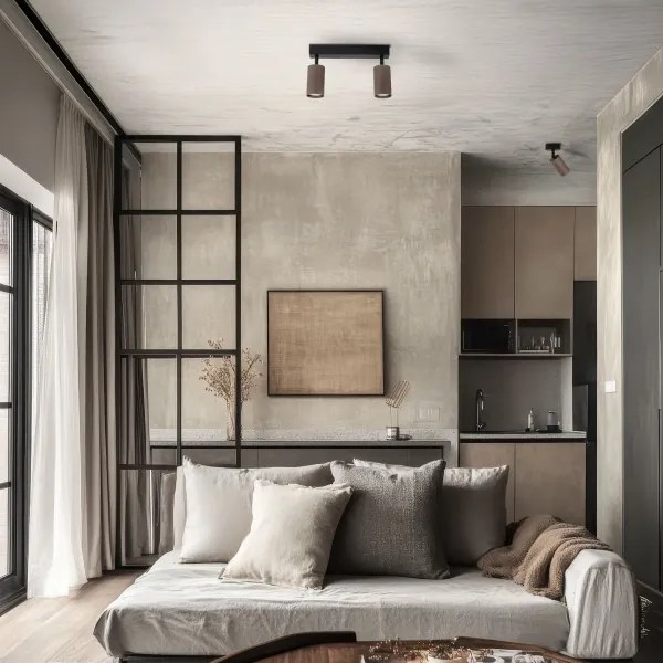 Spot TUNE 2xGU10/10W/230V negru/maro