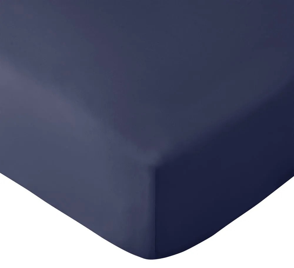 Cearceaf albastru închis din microfibră cu elastic 185x200 cm So Soft Easy Iron – Catherine Lansfield