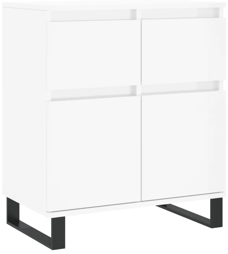 831126 vidaXL Servantă, alb extralucios, 60x35x70 cm, lemn prelucrat