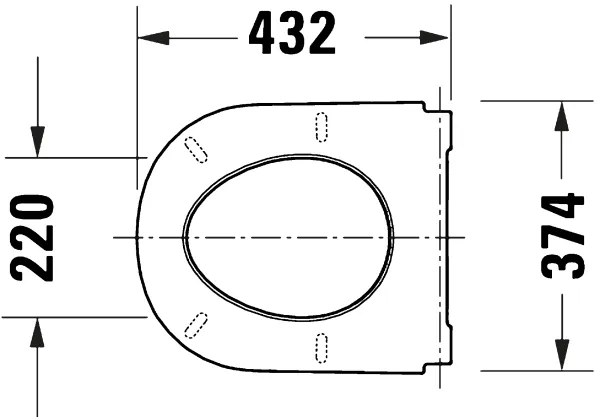 Duravit 28210000 - Capac WC D-CODE 37,4 x 43,3 cm, alb