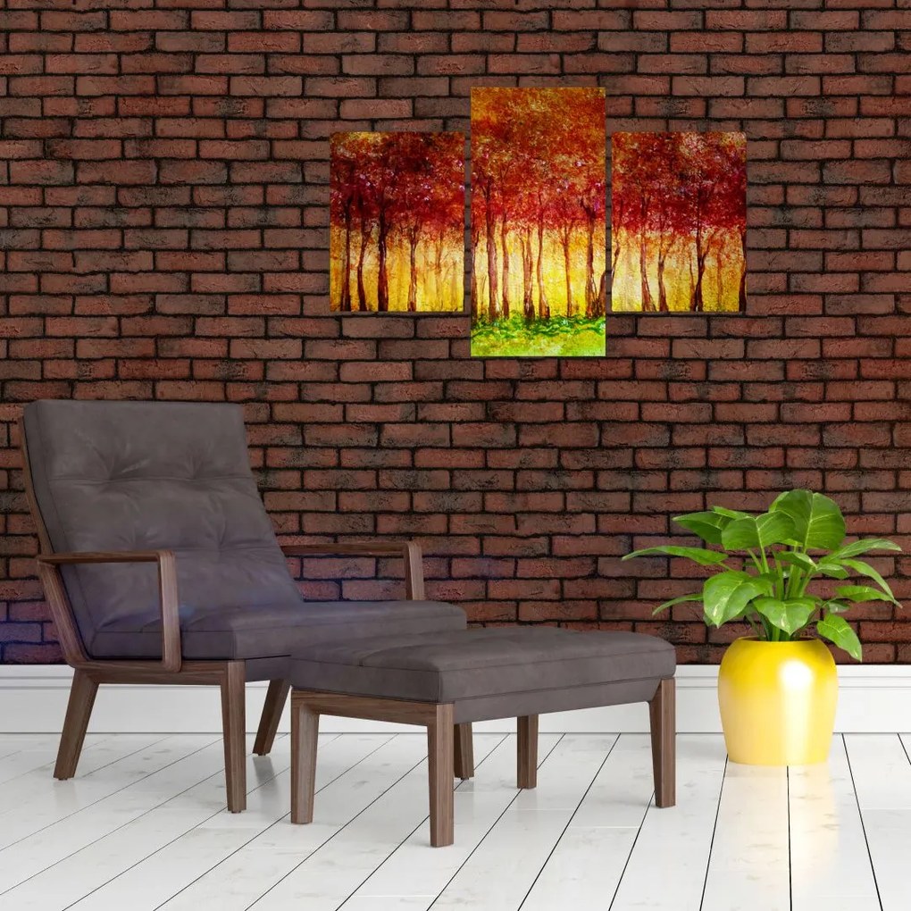 Tablou - Pictura pădurii cu frunziș (90x60 cm)