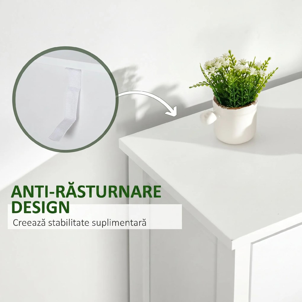 HOMCOM Comodă pentru Dormitor cu 5 Sertare Colorate, cu Mânere Metalice,  45x30x95.4 cm, Multicolor | Aosom Romania