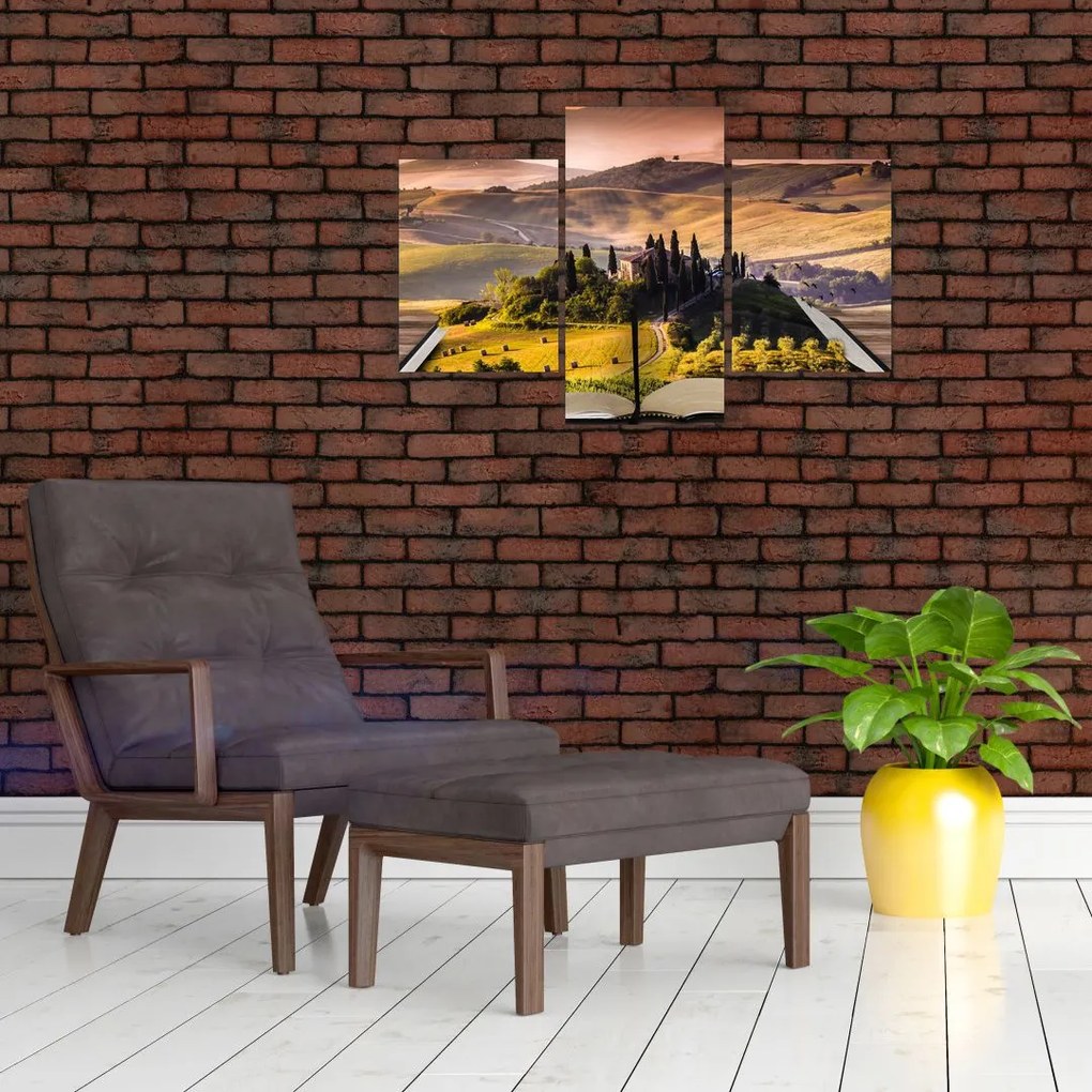 Tablou cu peisaj în carte (90x60 cm)