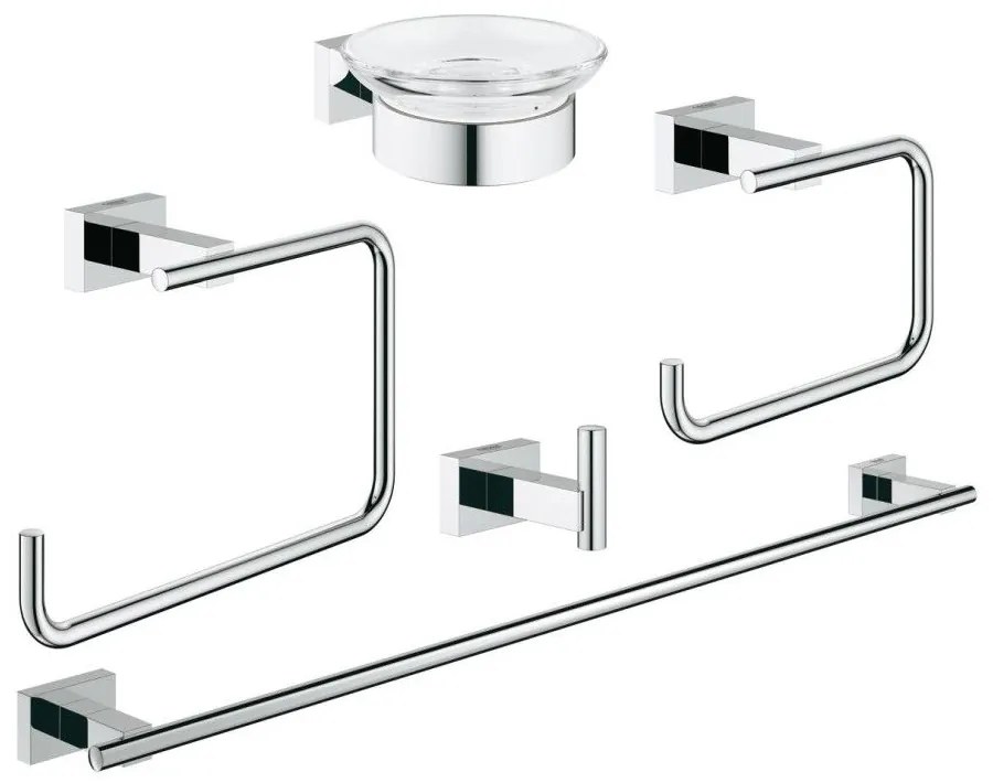 Grohe Essentials Cube Master Set accesorii baie 5 in 1