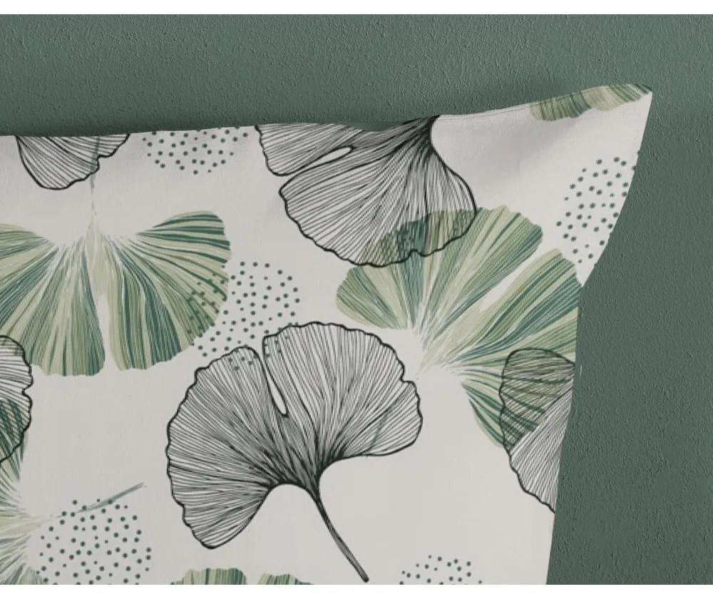 Lenjerie de pat verde-crem din bumbac pentru pat de o persoană 140x200 cm – Good Morning