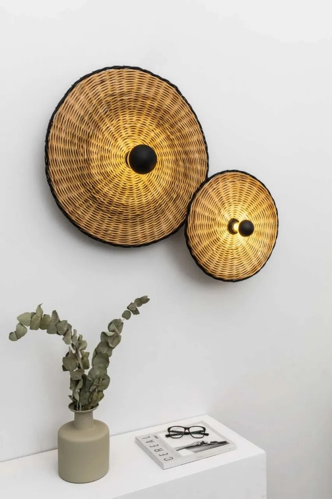 Aplica de perete/tavan design natural din ratan COSTAS 60cm