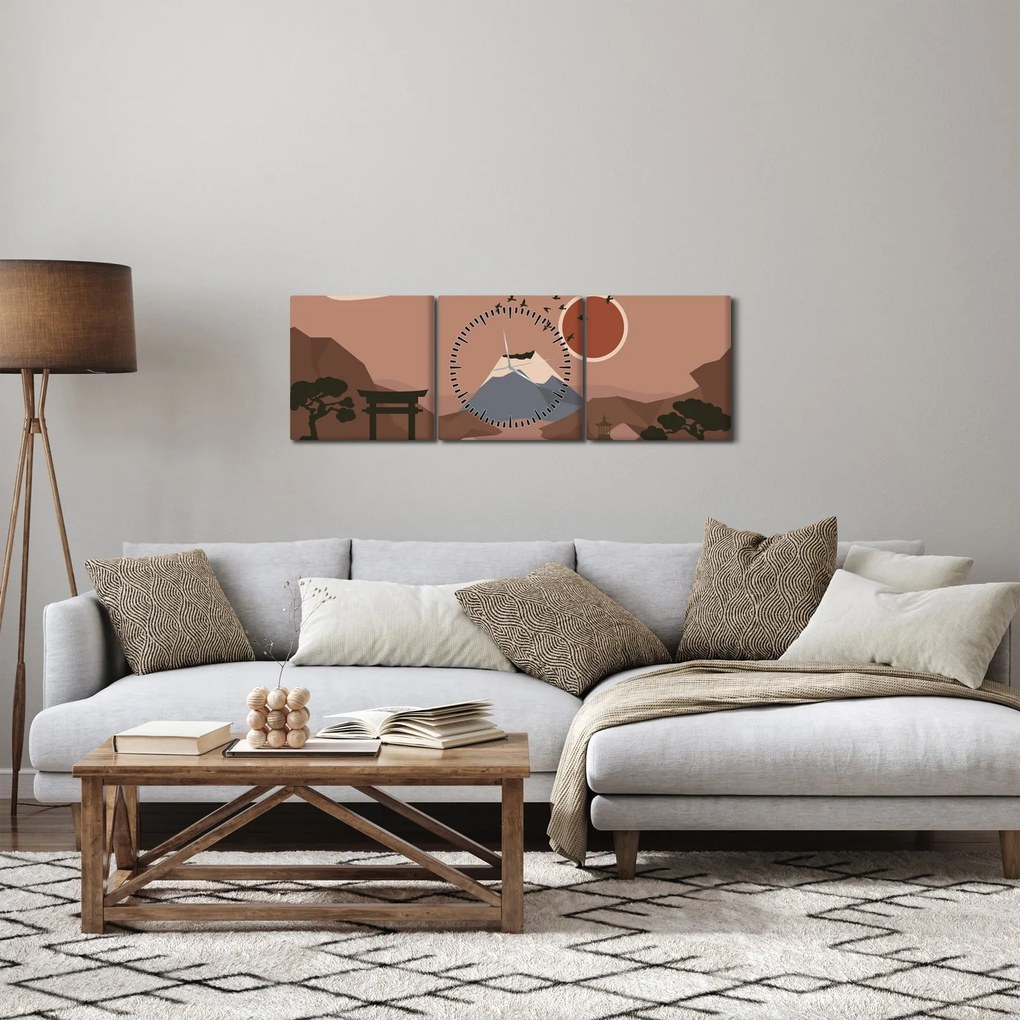 Tablou - Japonia N⁰1 (cu ceas) (90x30 cm)