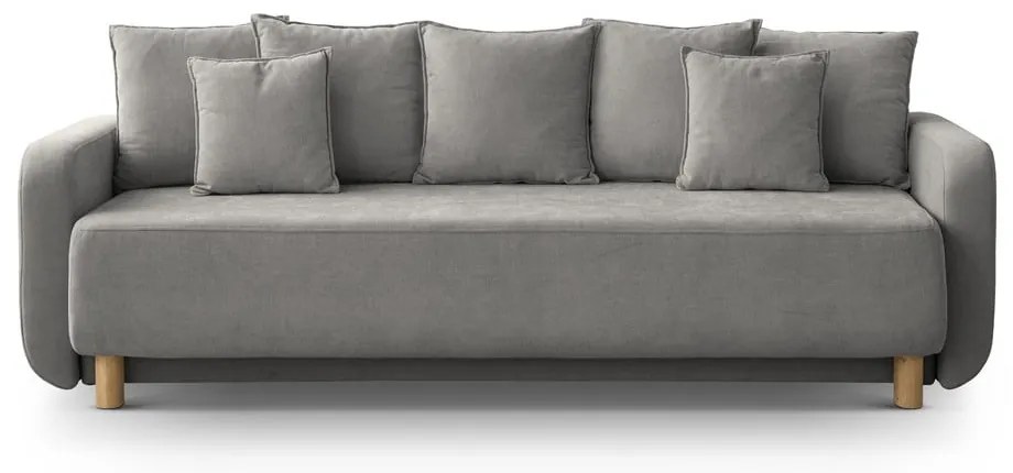 Canapea gri extensibilă, cu spațiu de depozitare 231 cm Elen – Micadoni