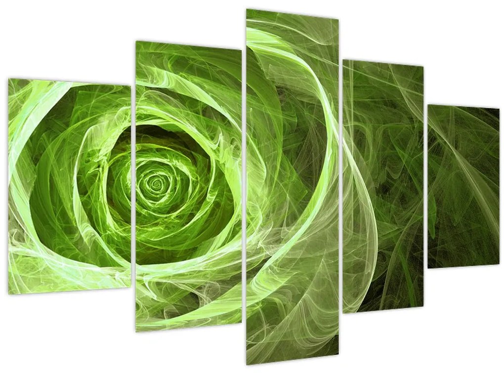 Tablou - Abstract Rose Green (150x105 cm)