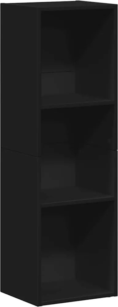 vidaXL Bibliotecă/Comodă TV, negru, 36 x 30 x 114 cm, PAL