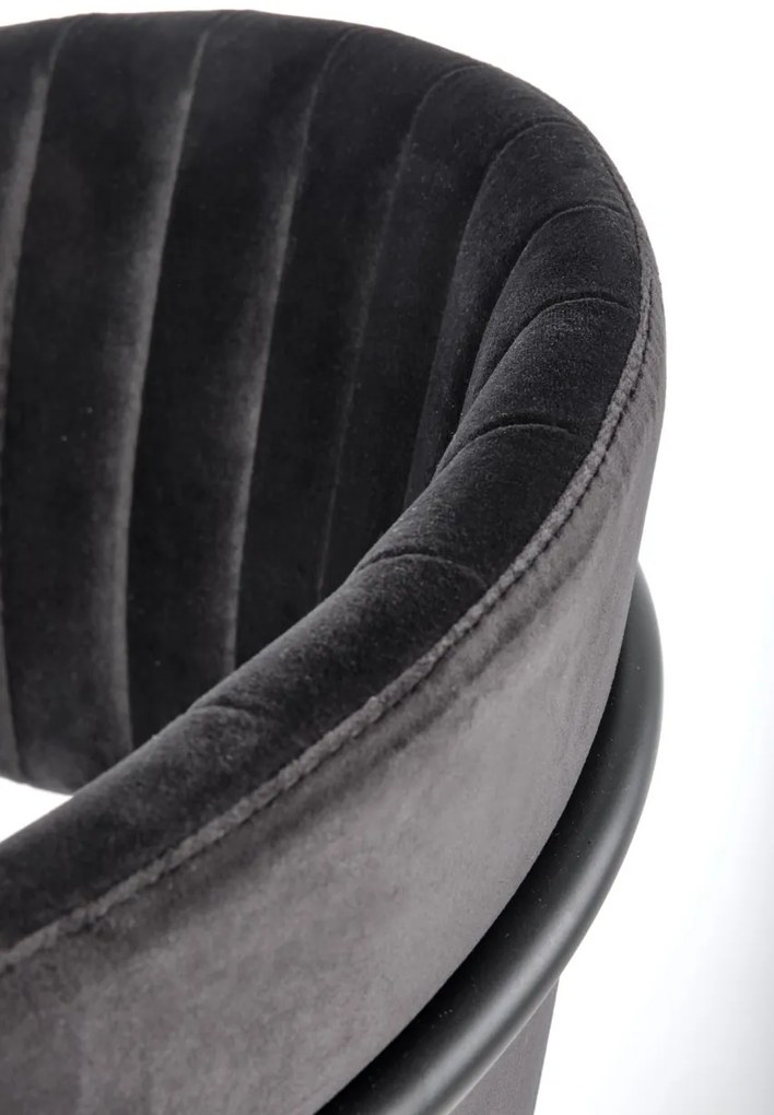 Scaun K426 Velvet Negru – l57 x A54 x H79 cm
