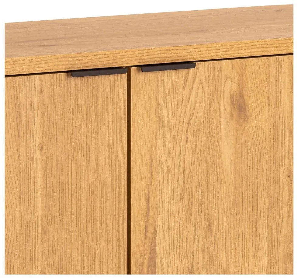 Comodă în culoare naturală cu aspect de lemn de stejar 160x80x45 cm Colima – Actona