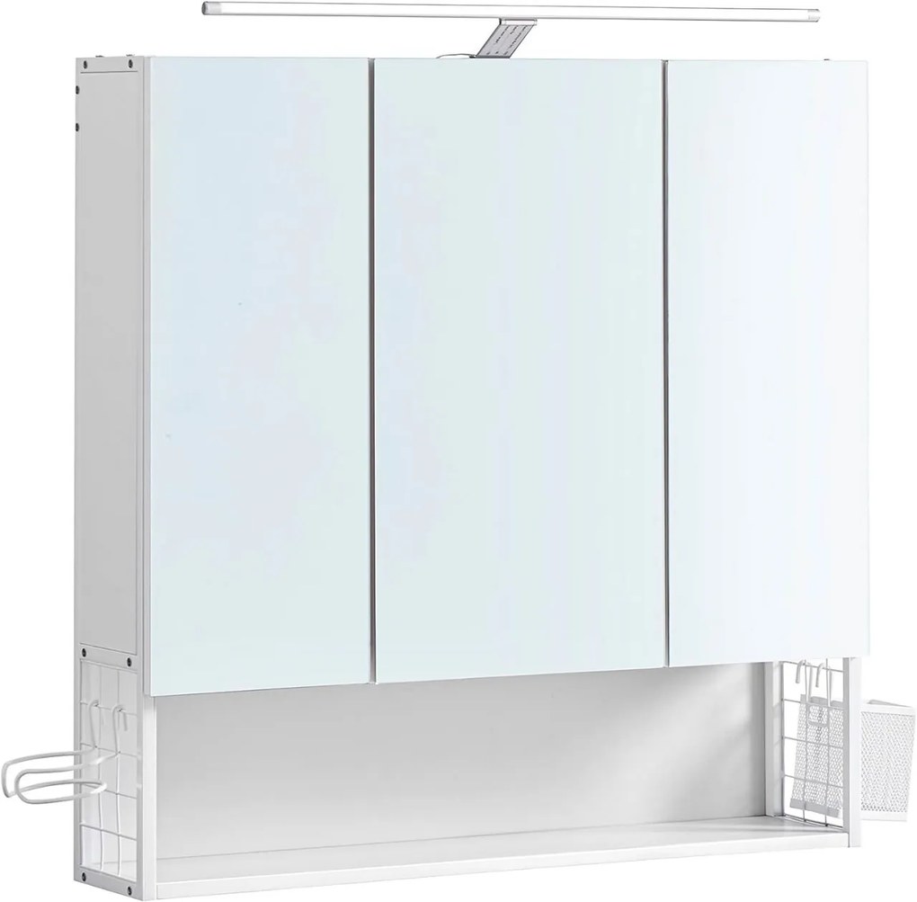 Dulap de depozitare pentru lavoar, Vasagle, Alb, 70x16x70 cm