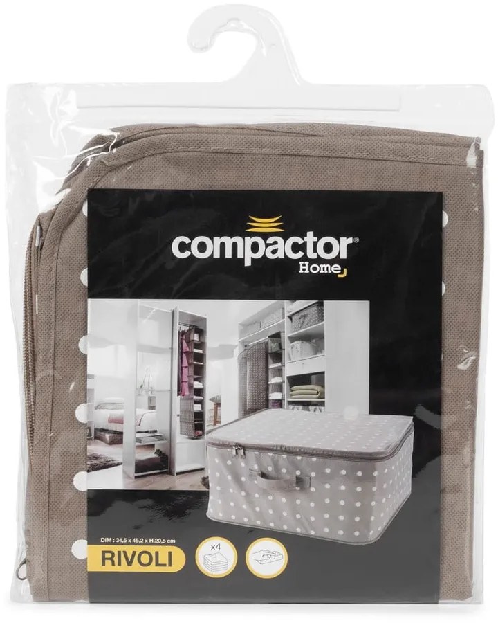 Husă mică pentru depozitare îmbrăcăminte Compactor Dots, bej