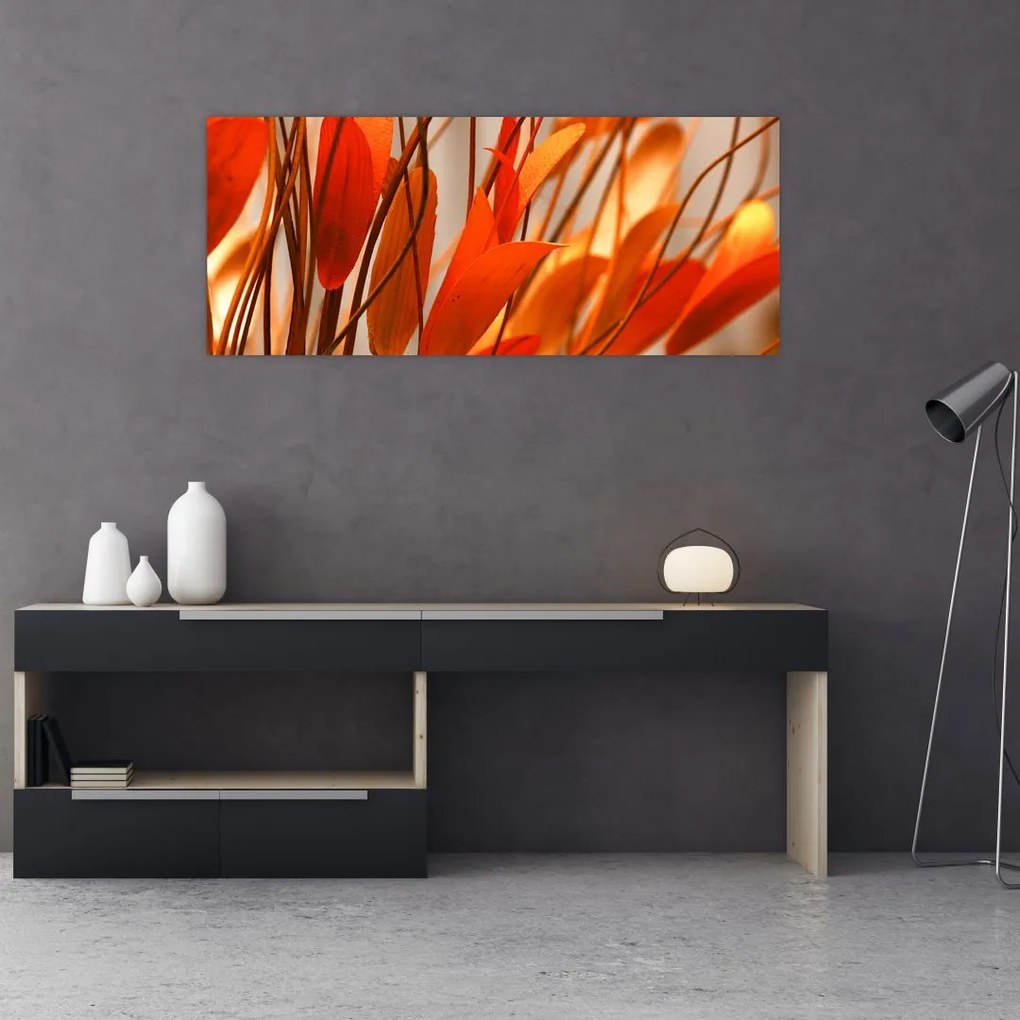 Tablou - Frunze înflorite (120x50 cm)