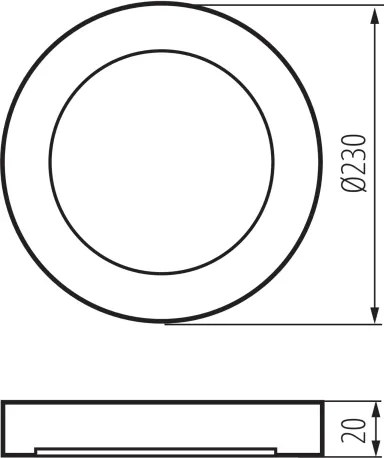 Kanlux 24608 - Corp de iluminat LED ERGA 2 în 1 (plafonieră/încastrat), 17 W, 230 V, 3000/4000/6500 K, alb