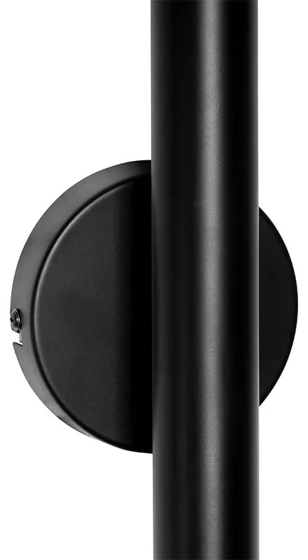 Aplică de perete Art Deco neagră cu 2 lumini - Tubi