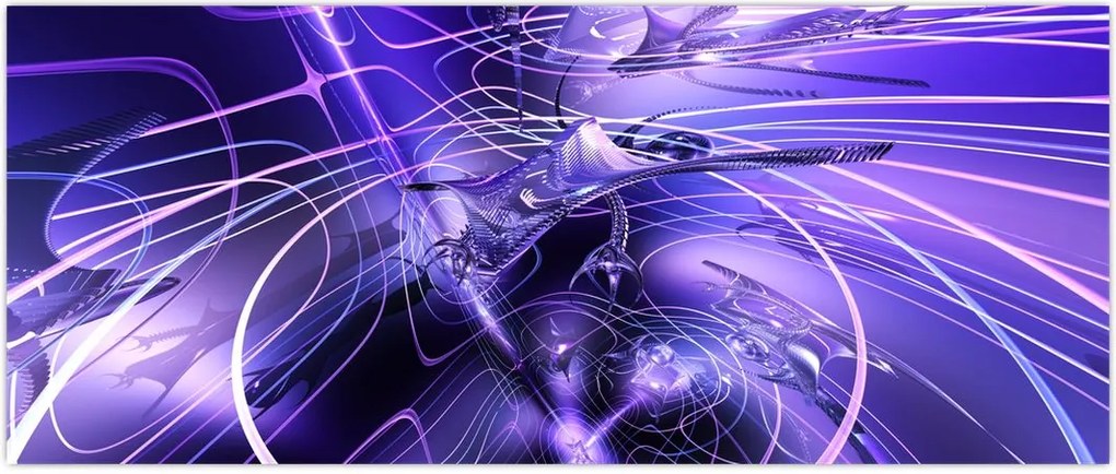 Tablou abstracție tehnică (120x50 cm)