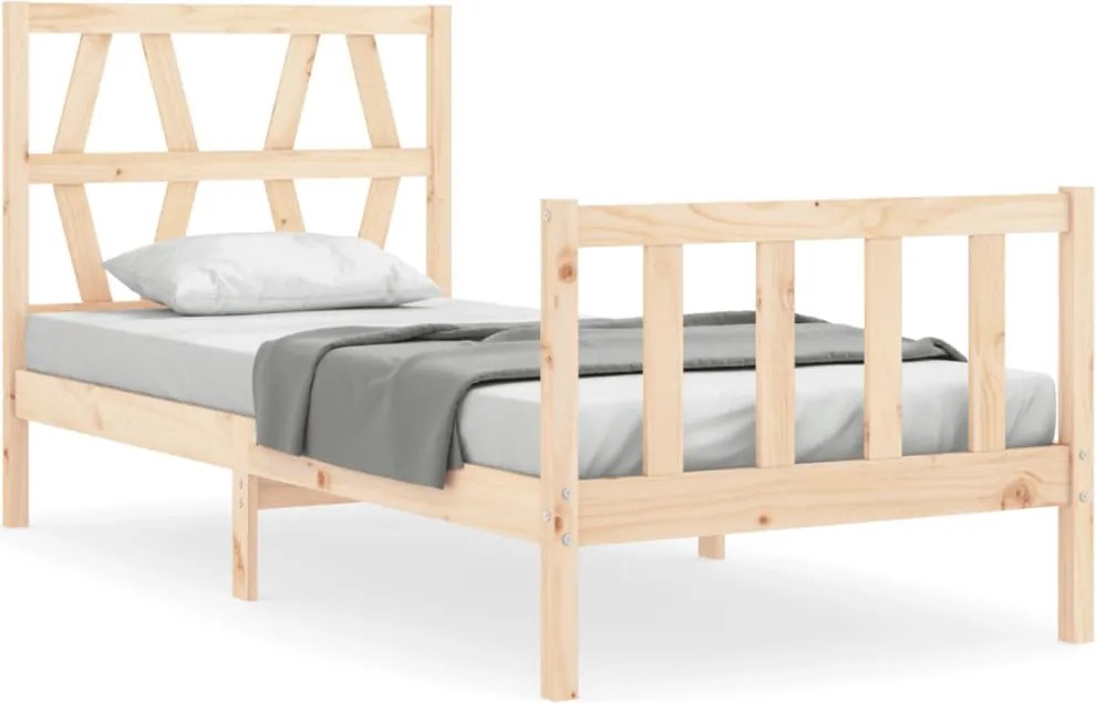 vidaXL Cadru de pat fără saltea, 90x200 cm, lemn masiv pin