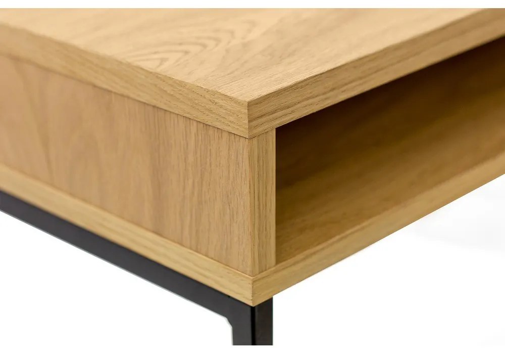 Birou cu blat cu aspect de lemn de stejar 35x100 cm Frame – Woodman