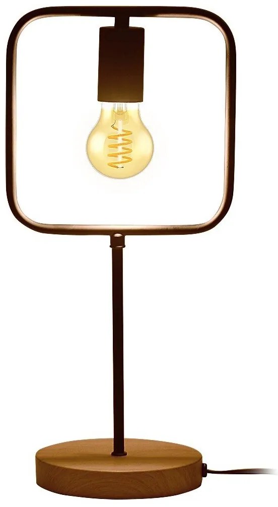 Veioza, lampa de masa design industrial Rufin negru