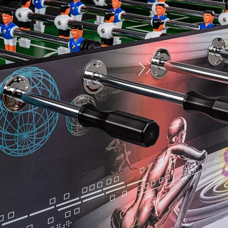 Masă de fotbal Leeds Cyber, 140x73x87 cm