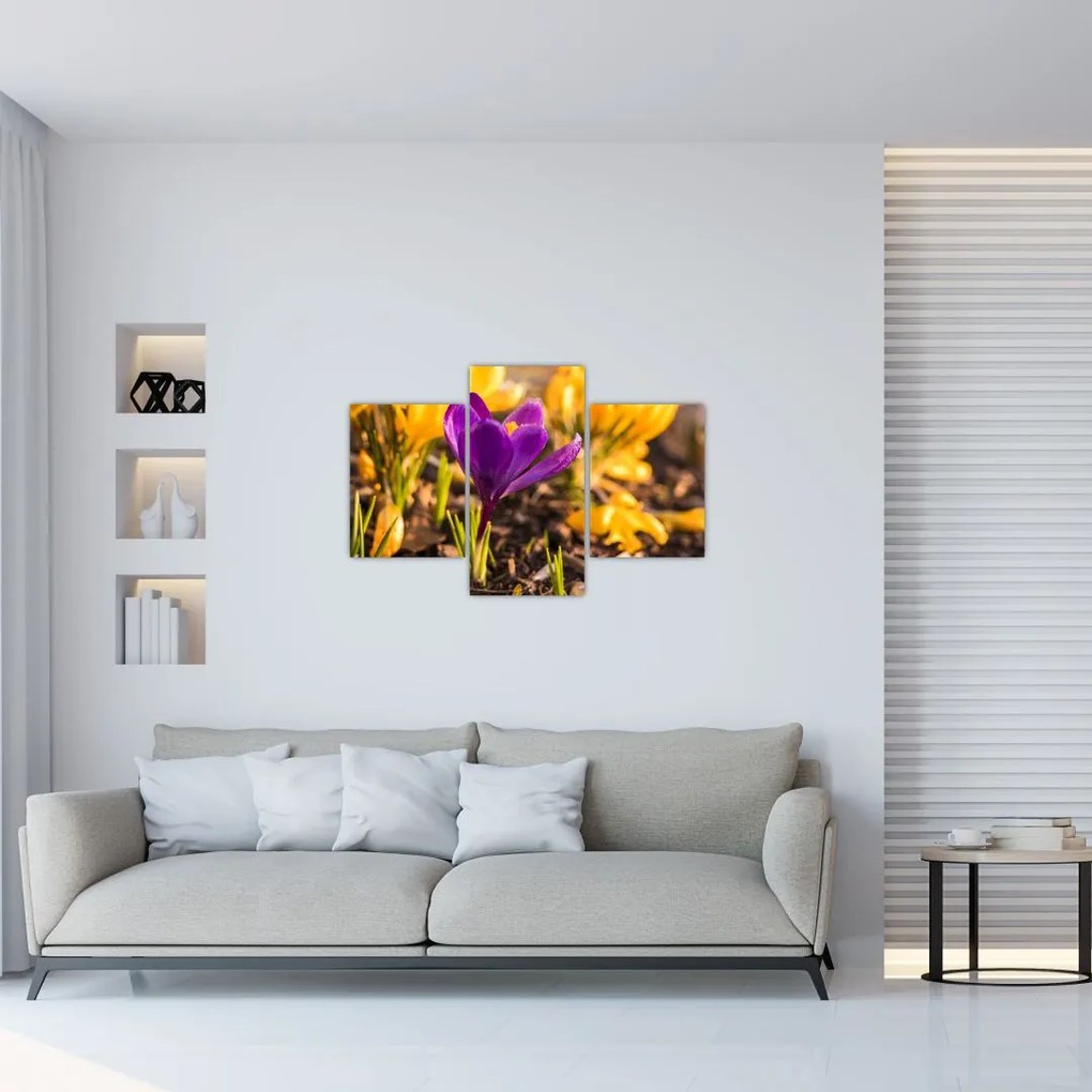 Tablou cu floare violetă (90x60 cm)