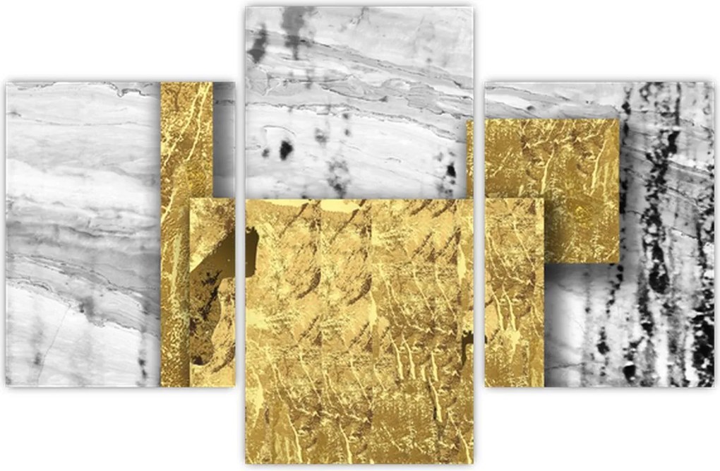 Tablou - Pătrate de aur N⁰1 (90x60 cm)