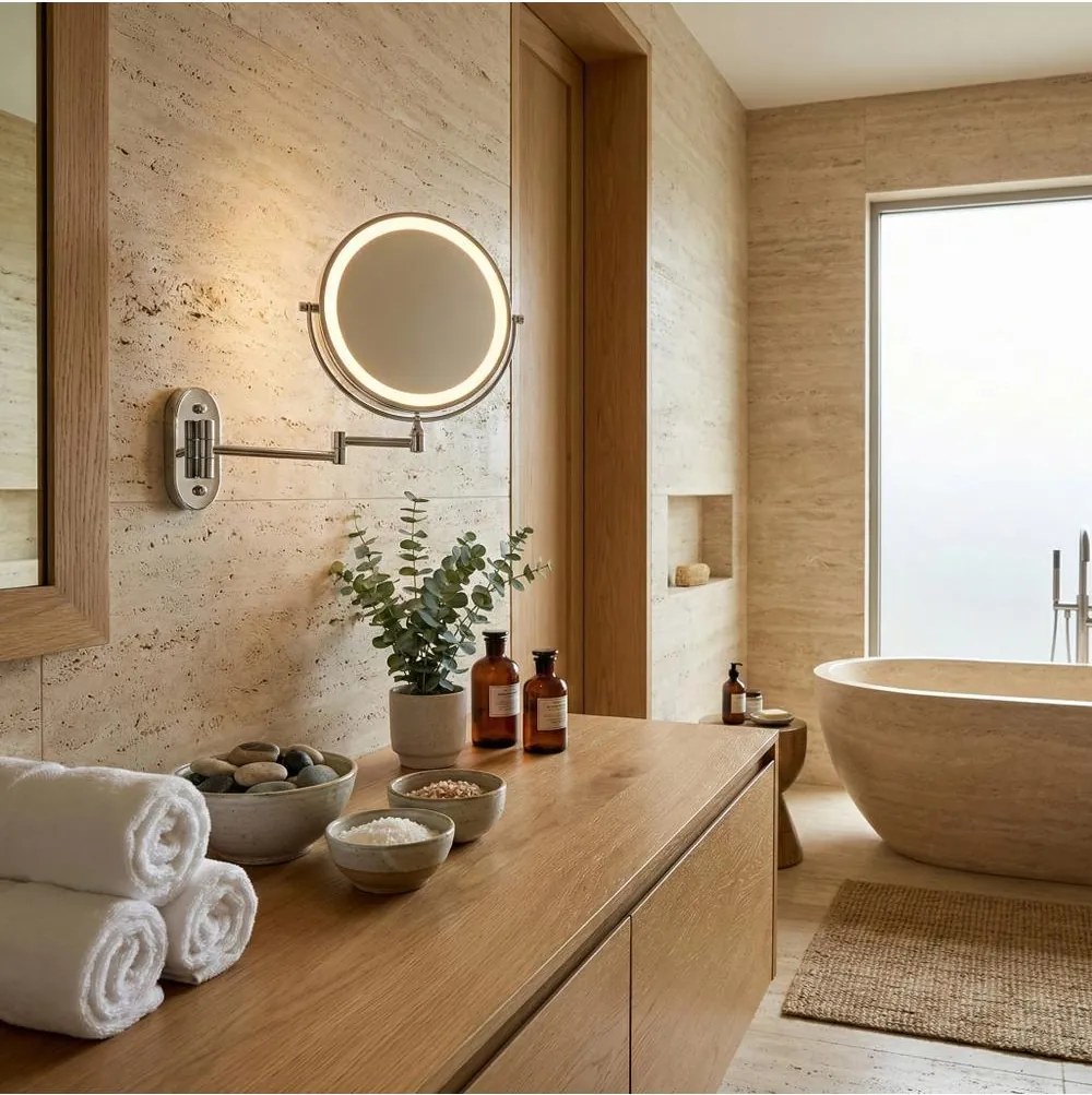 Oglinda LED Glow crom