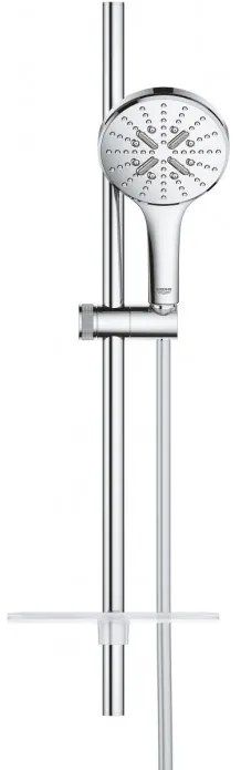 Set de dus, Grohe Rainshower SmartActive 130, cu para 3 tipuri de jet, furtun si bara 60cm, crom, 26546000