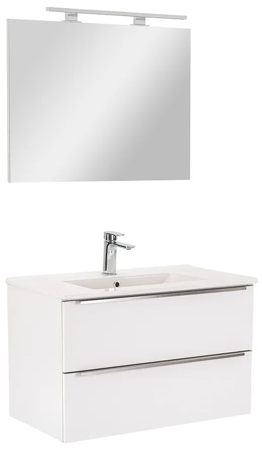 Mobilier complet de baie Vario Trim 80 alb-alb