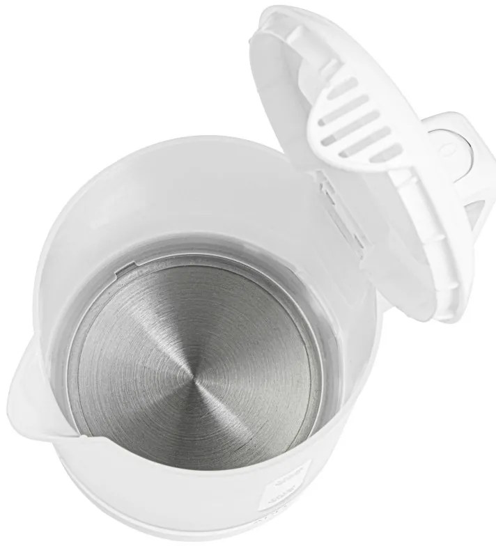 Cana electrica Adler AD 1381, 900W, 0,5 L, 2 cani si lingura, Protectie fierbere fara apa, Alb